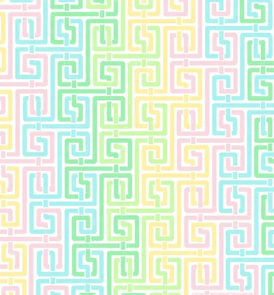 brightly colored geometric design