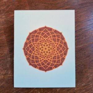 Autumn mandala greeting card