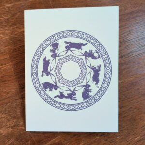 Rabbit mandala greeting card