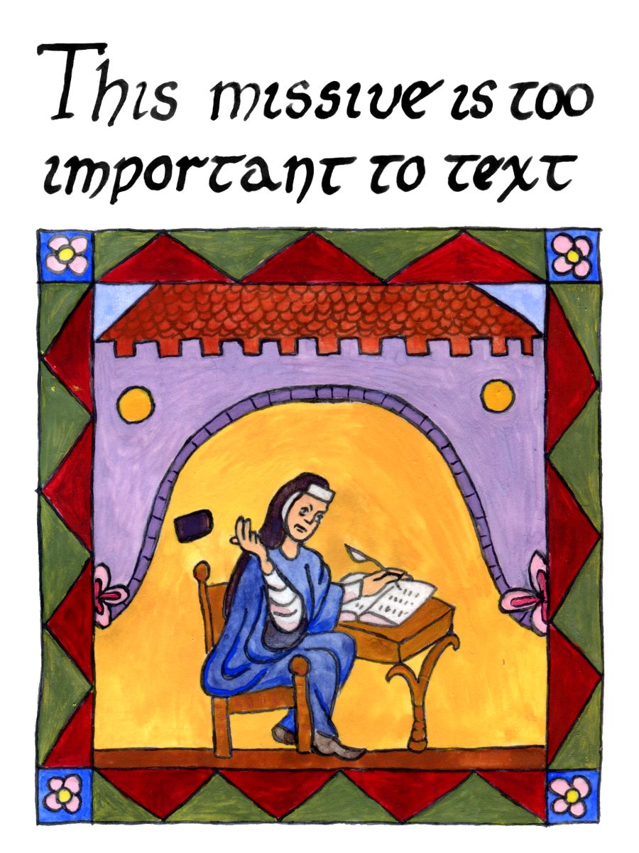 Too Important to Text greeting card - Image 2