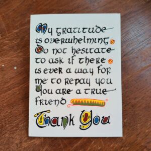 Thank you card