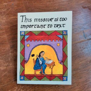 Too Important to Text greeting card