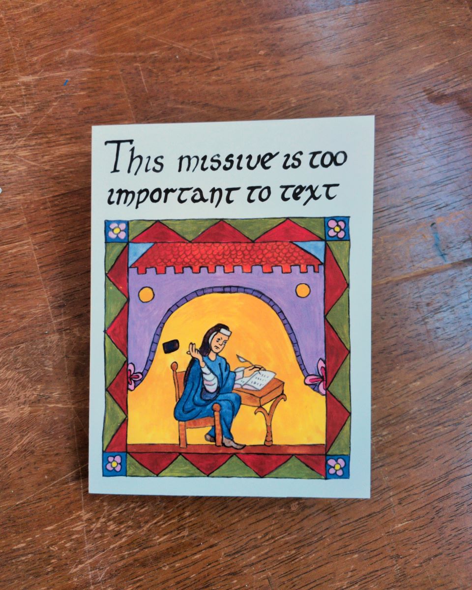Too Important to Text greeting card